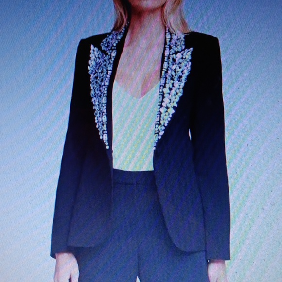 L'AGENCE new!CRYSTAL EMBELLISHED CHAMBERLAIN BLAZER..SIZE 6 - Picture 8 of 8